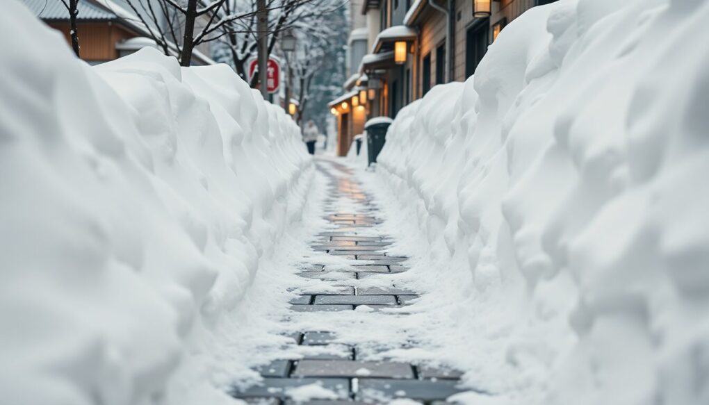 雪が積もった冬の温泉街の歩き方